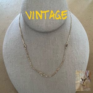 Vintage Gold Tone Chain with Small Elongated Stations